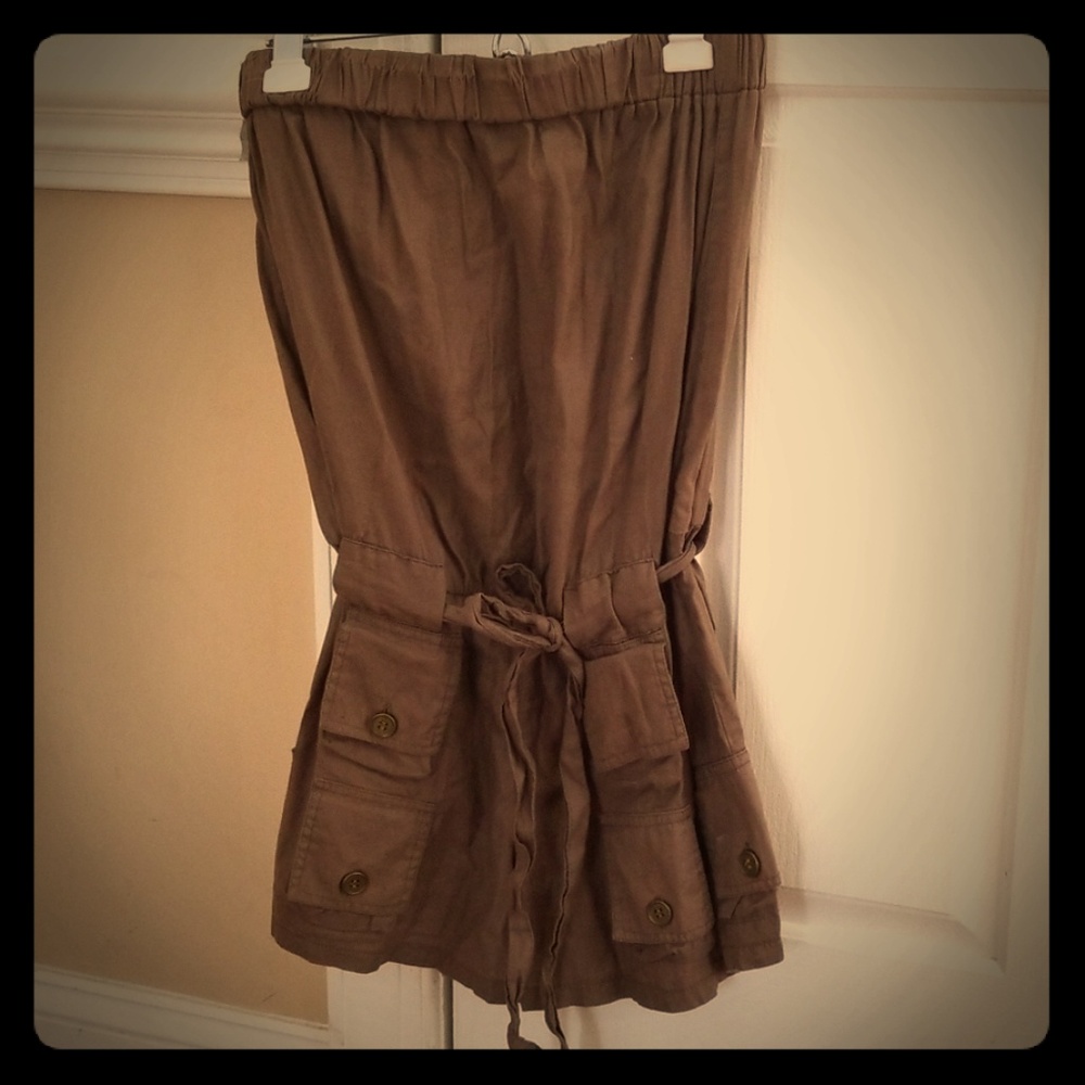 Anthropologie Piko 1988 Romper Shorts-Olive Green